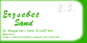 erzsebet sand business card